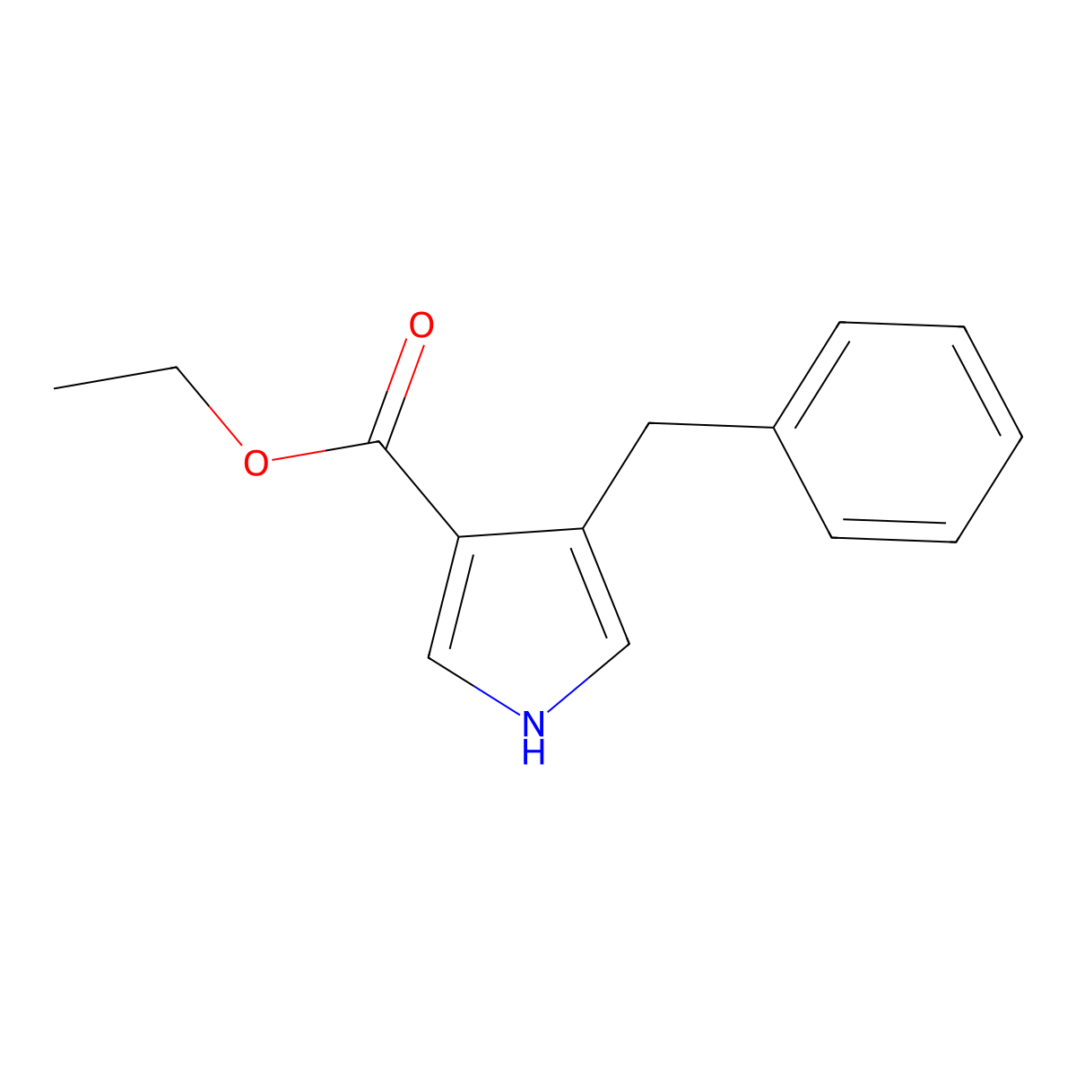 Ethyl 4-benzyl-1H-pyrrole-3-carboxylate molecular structure, CAS 352616-19-4