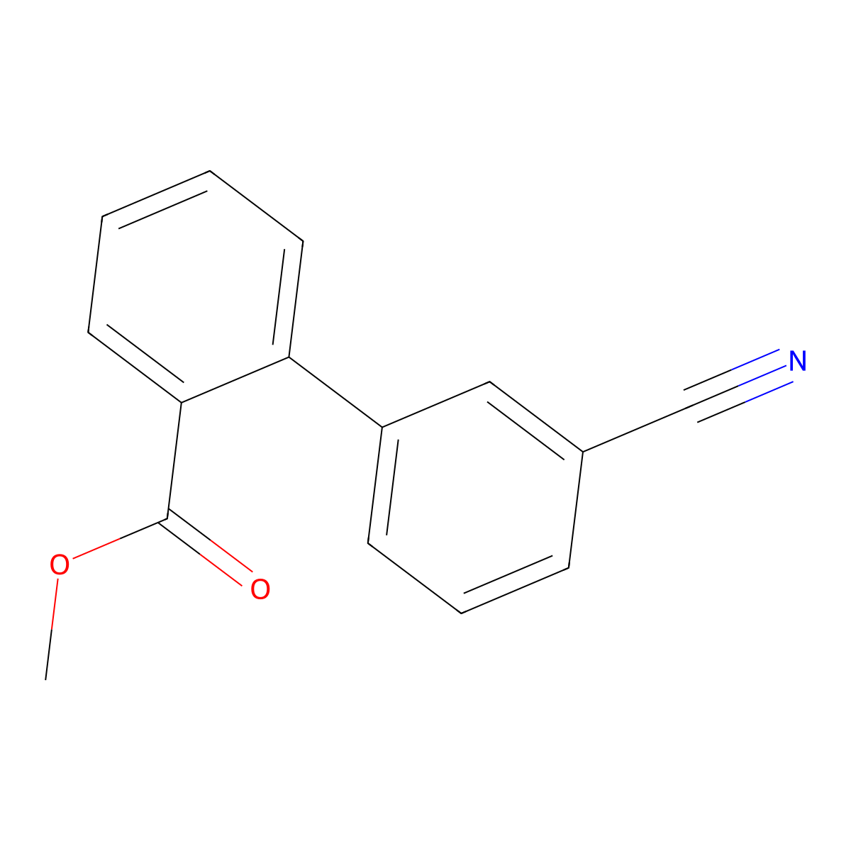 Methyl 2-(3-cyanophenyl)benzoate molecular structure, CAS 352616-88-7