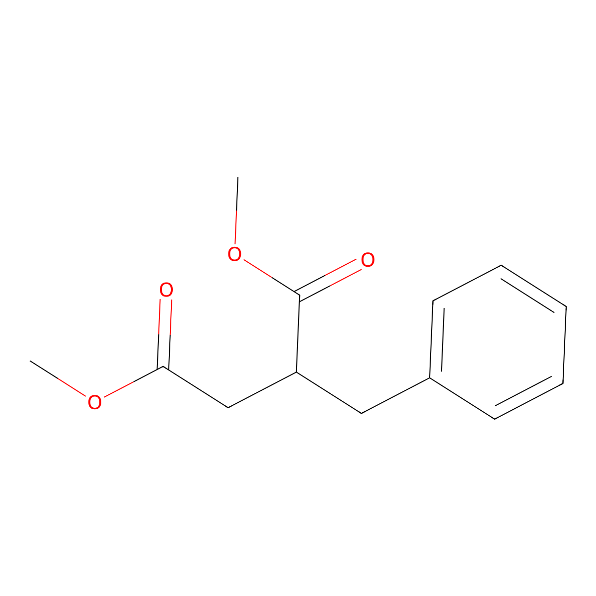 Dimethyl 2-benzylsuccinate molecular structure, CAS 35262-43-2
