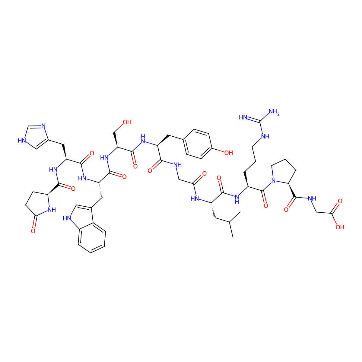 LHRH, Gly(10)- molecular structure, CAS 35263-73-1