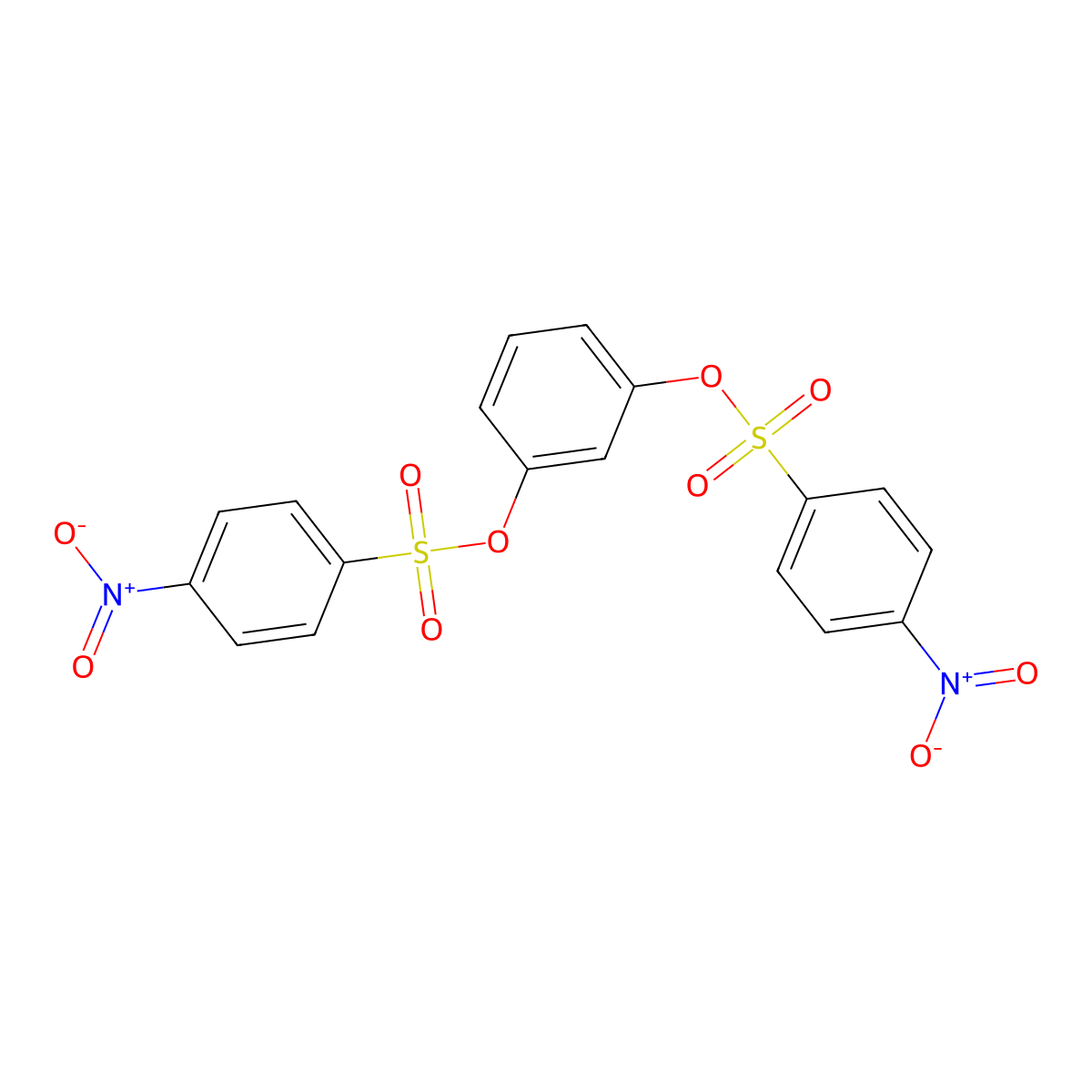 1,3-Phenylene bis(4-nitrophenylsulfonate) molecular structure, CAS 352636-90-9