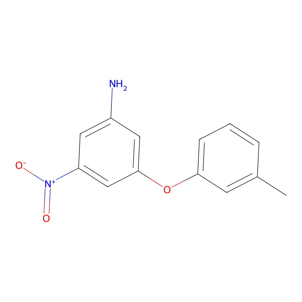 3-(3-Methylphenoxy)-5-nitroaniline molecular structure, CAS 352637-09-3