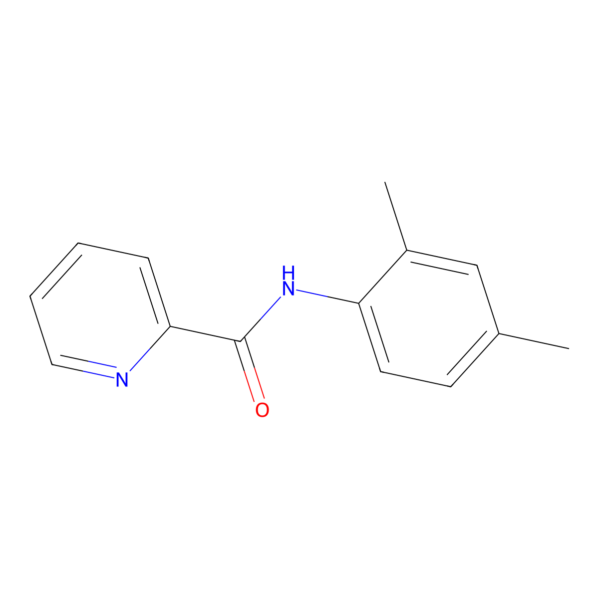N-(2,4-dimethylphenyl)pyridine-2-carboxamide molecular structure, CAS 352637-51-5