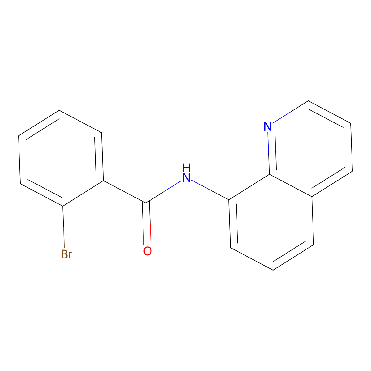 2-bromo-N-quinolin-8-ylbenzamide molecular structure, CAS 352638-79-0