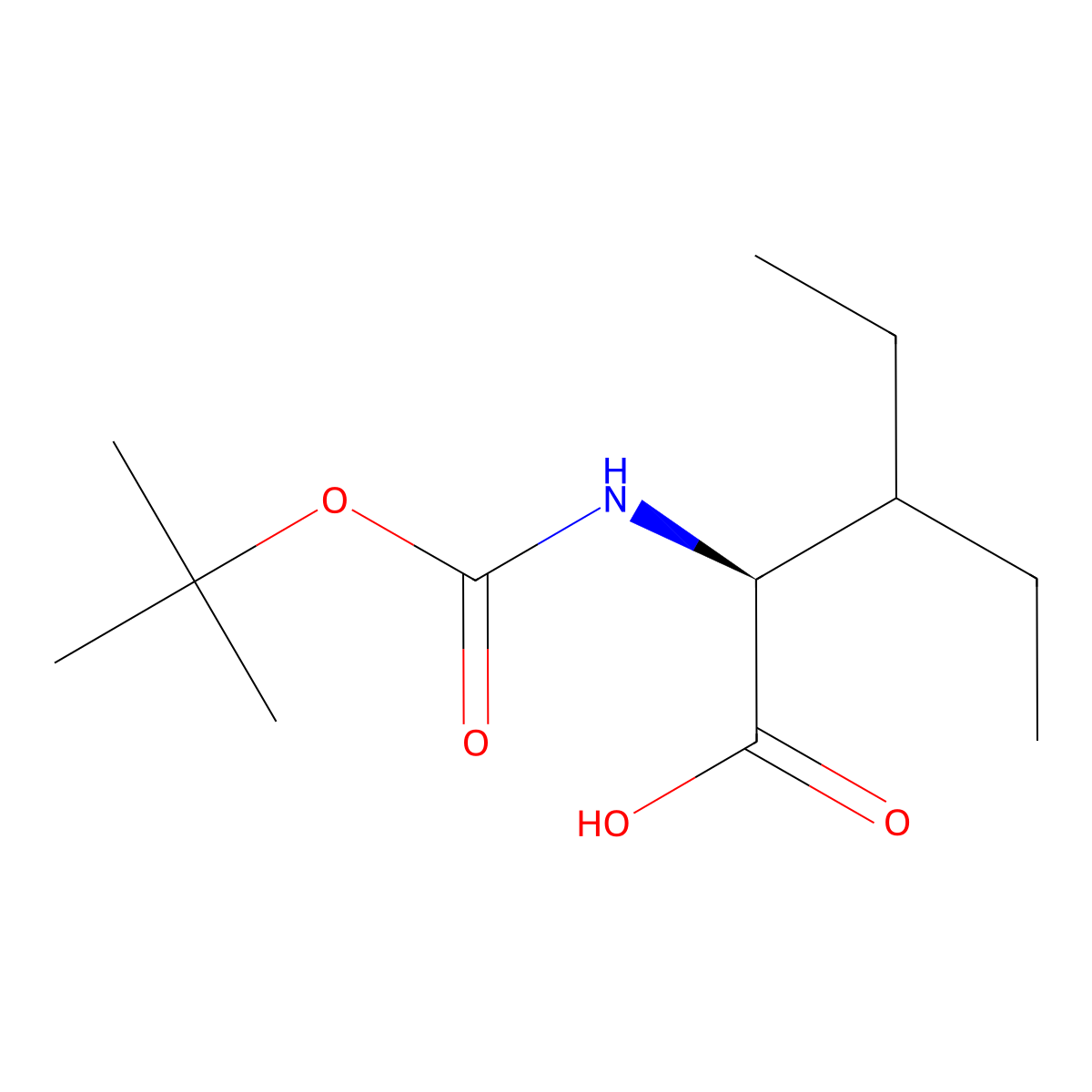 N-Boc-3-ethyl L-Norvaline molecular structure, CAS 35264-04-1
