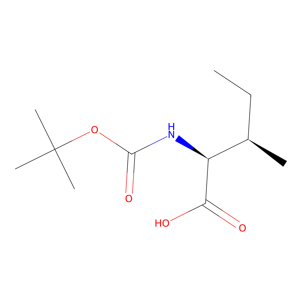 Boc-allo-Ile-OH molecular structure, CAS 35264-07-4