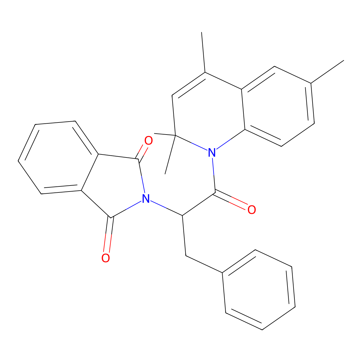 2-[1-benzyl-2-oxo-2-(2,2,4,6-tetramethyl-1(2H)-quinolinyl)ethyl]-1H-isoindole-1,3(2H)-dione molecular structure, CAS 352640-90-5