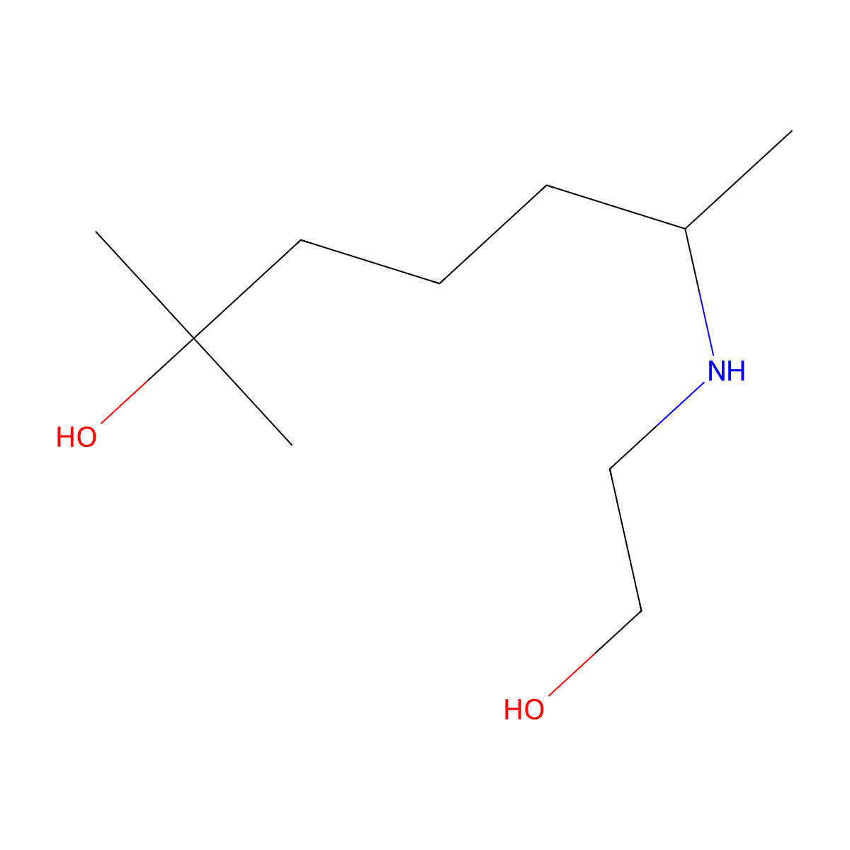 6-(2-Hydroxyethylamino)-2-methylheptan-2-ol molecular structure, CAS 352641-82-8