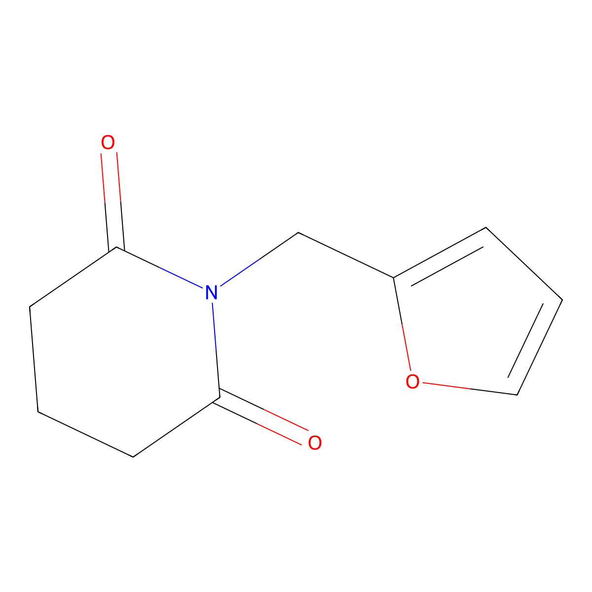 1-(Furan-2-ylmethyl)piperidine-2,6-dione molecular structure, CAS 352641-93-1