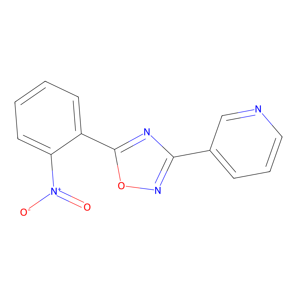 3-[5-(2-Nitrophenyl)[1,2,4]oxadiazol-3-yl]pyridine molecular structure, CAS 352642-86-5