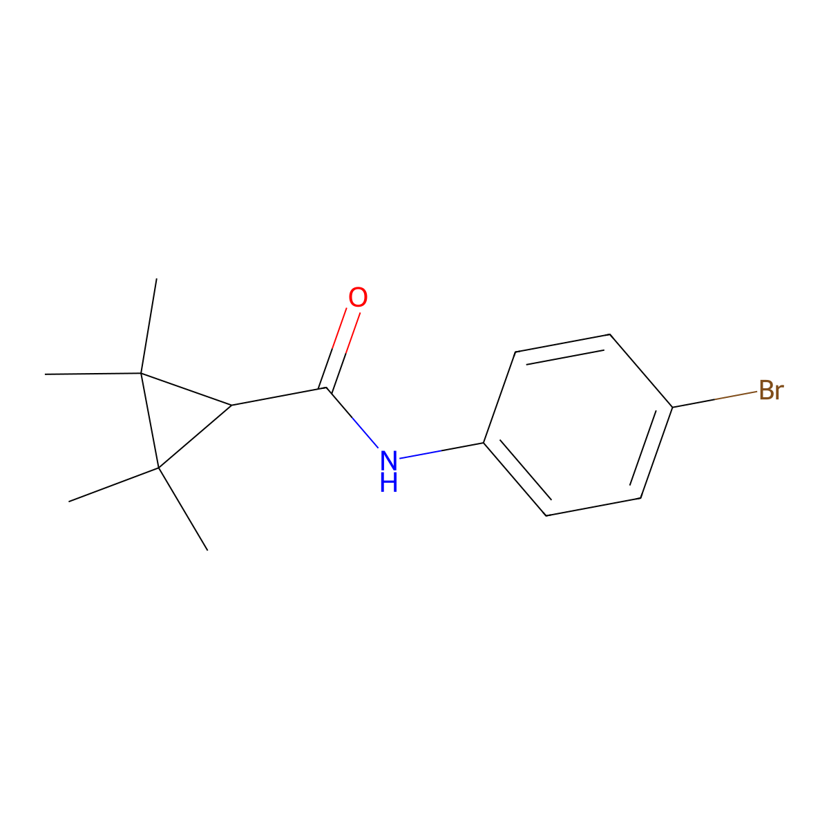 N-(4-bromophenyl)-2,2,3,3-tetramethylcyclopropane-1-carboxamide molecular structure, CAS 352643-08-4