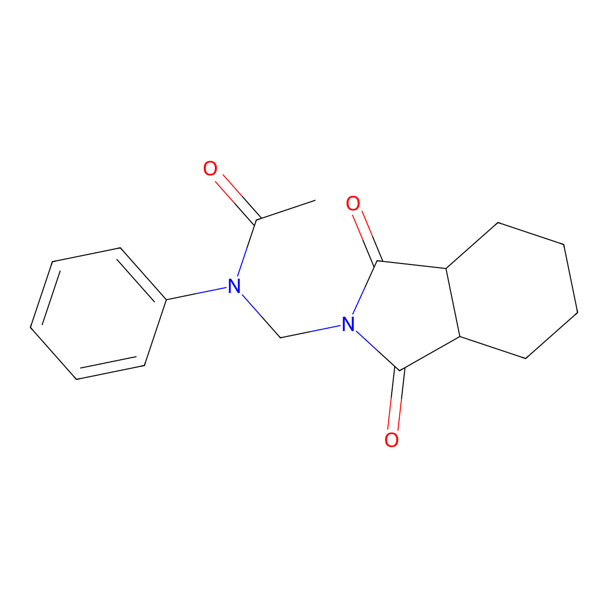 N-[(1,3-dioxooctahydro-2H-isoindol-2-yl)methyl]-N-phenylacetamide molecular structure, CAS 352643-52-8