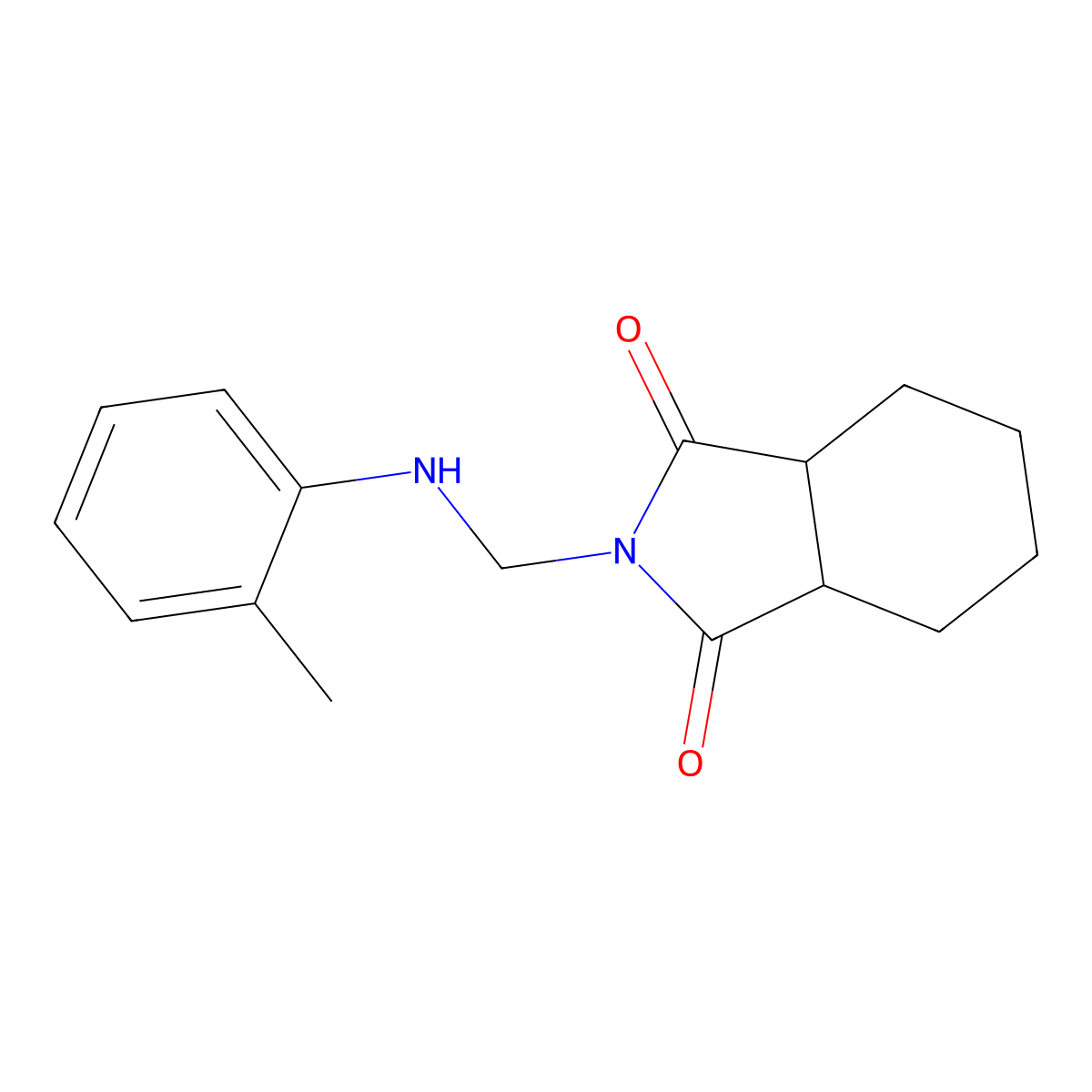 2-[(2-Methylanilino)methyl]-3a,4,5,6,7,7a-hexahydroisoindole-1,3-dione molecular structure, CAS 352643-54-0