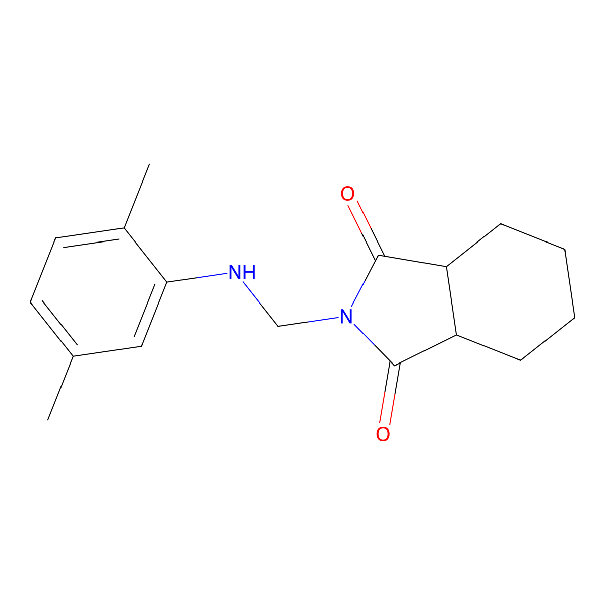 2-[(2,5-dimethylanilino)methyl]hexahydro-1H-isoindole-1,3(2H)-dione molecular structure, CAS 352643-59-5