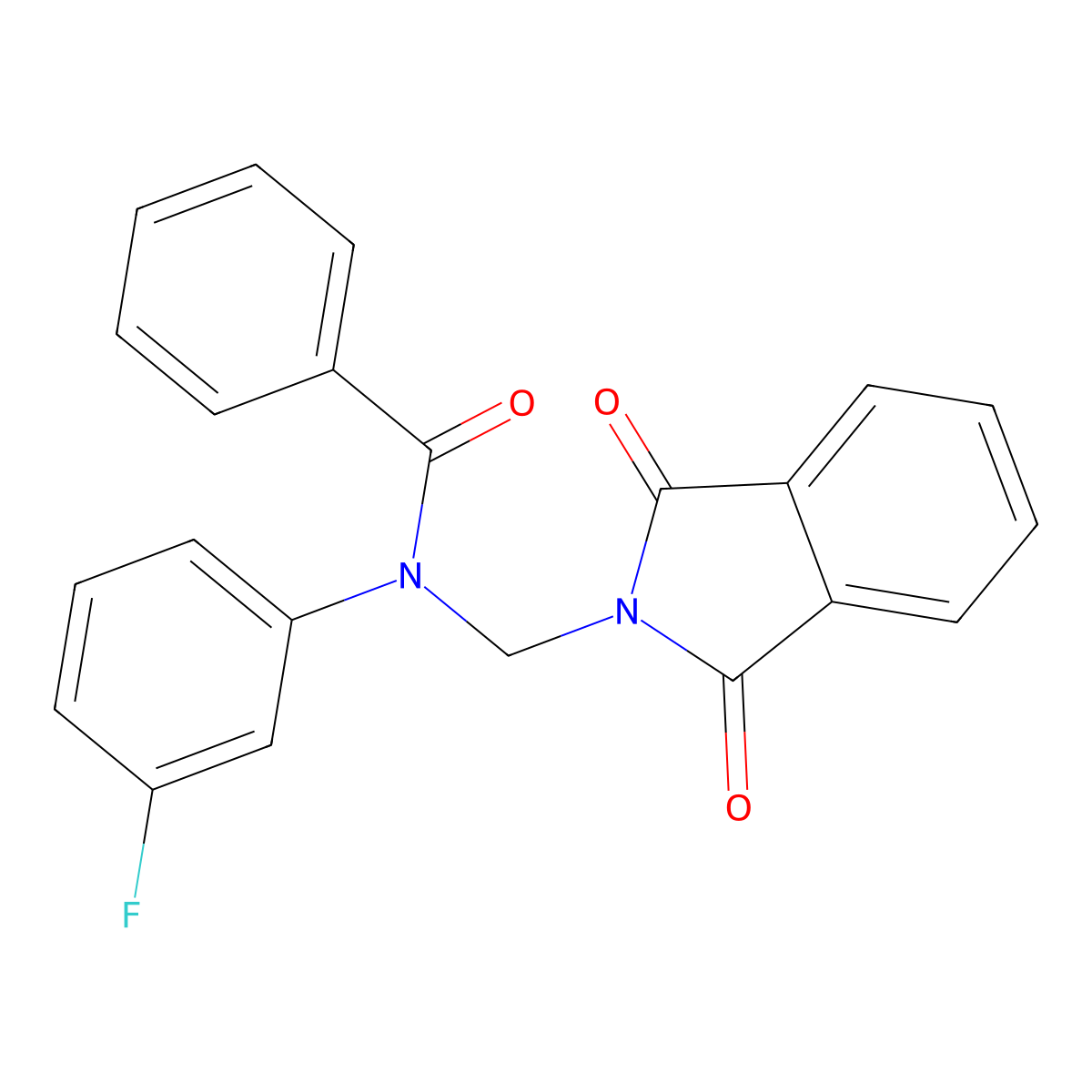 N-[(1,3-dioxoisoindol-2-yl)methyl]-N-(3-fluorophenyl)benzamide molecular structure, CAS 352643-62-0