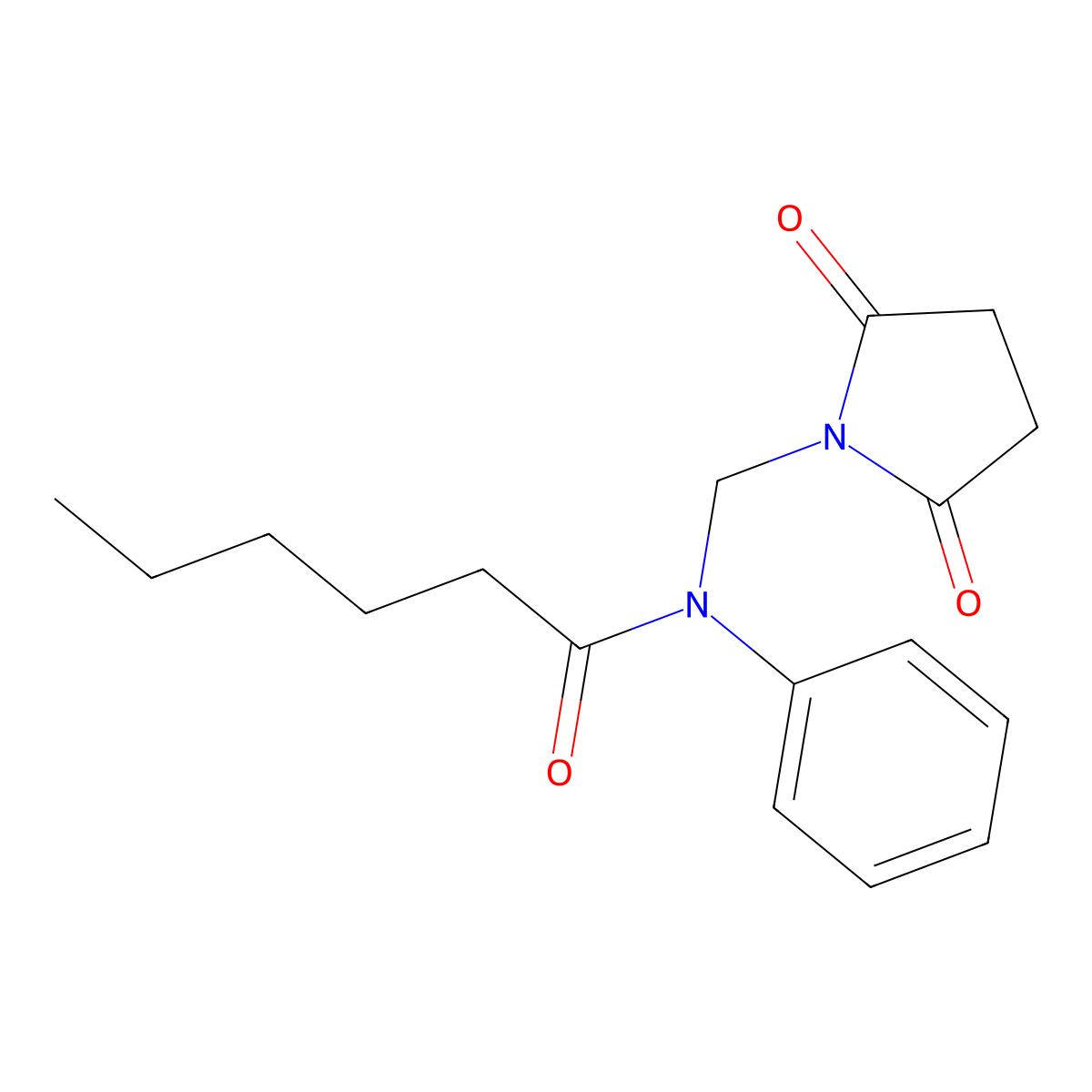 N-[(2,5-dioxopyrrolidin-1-yl)methyl]-N-phenylhexanamide molecular structure, CAS 352643-98-2