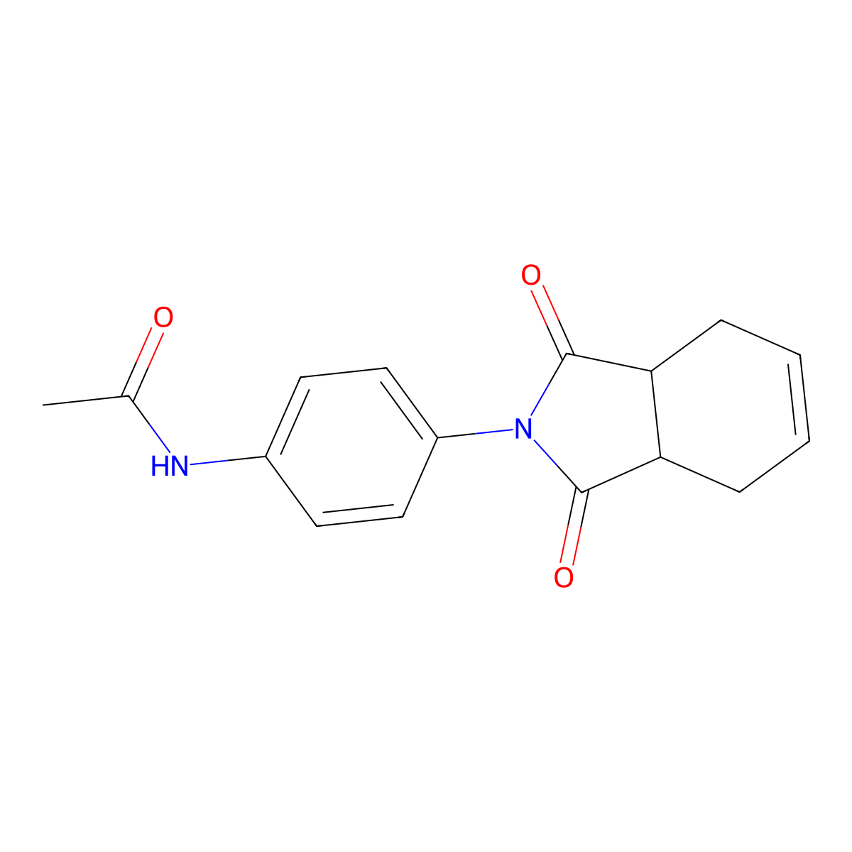 N-[4-(1,3-dioxo-1,3,3a,4,7,7a-hexahydro-2H-isoindol-2-yl)phenyl]acetamide molecular structure, CAS 352644-25-8