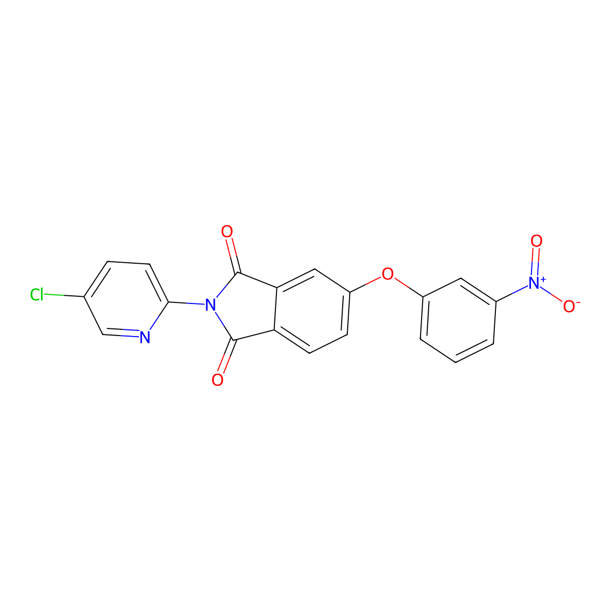 2-(5-Chloropyridin-2-yl)-5-(3-nitrophenoxy)isoindole-1,3-dione molecular structure, CAS 352644-34-9