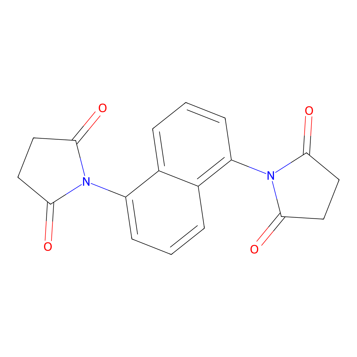 1-[5-(2,5-Dioxopyrrolidin-1-yl)naphthalen-1-yl]pyrrolidine-2,5-dione molecular structure, CAS 352644-77-0
