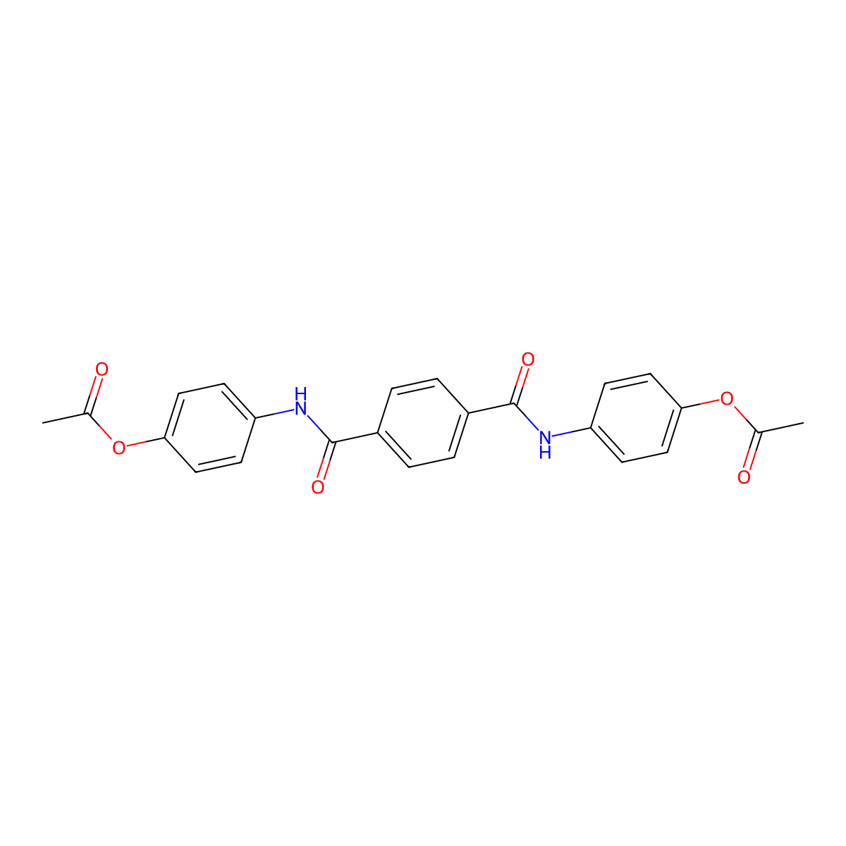 4-({4-[N-(4-acetyloxyphenyl)carbamoyl]phenyl}carbonylamino)phenyl acetate molecular structure, CAS 352644-95-2