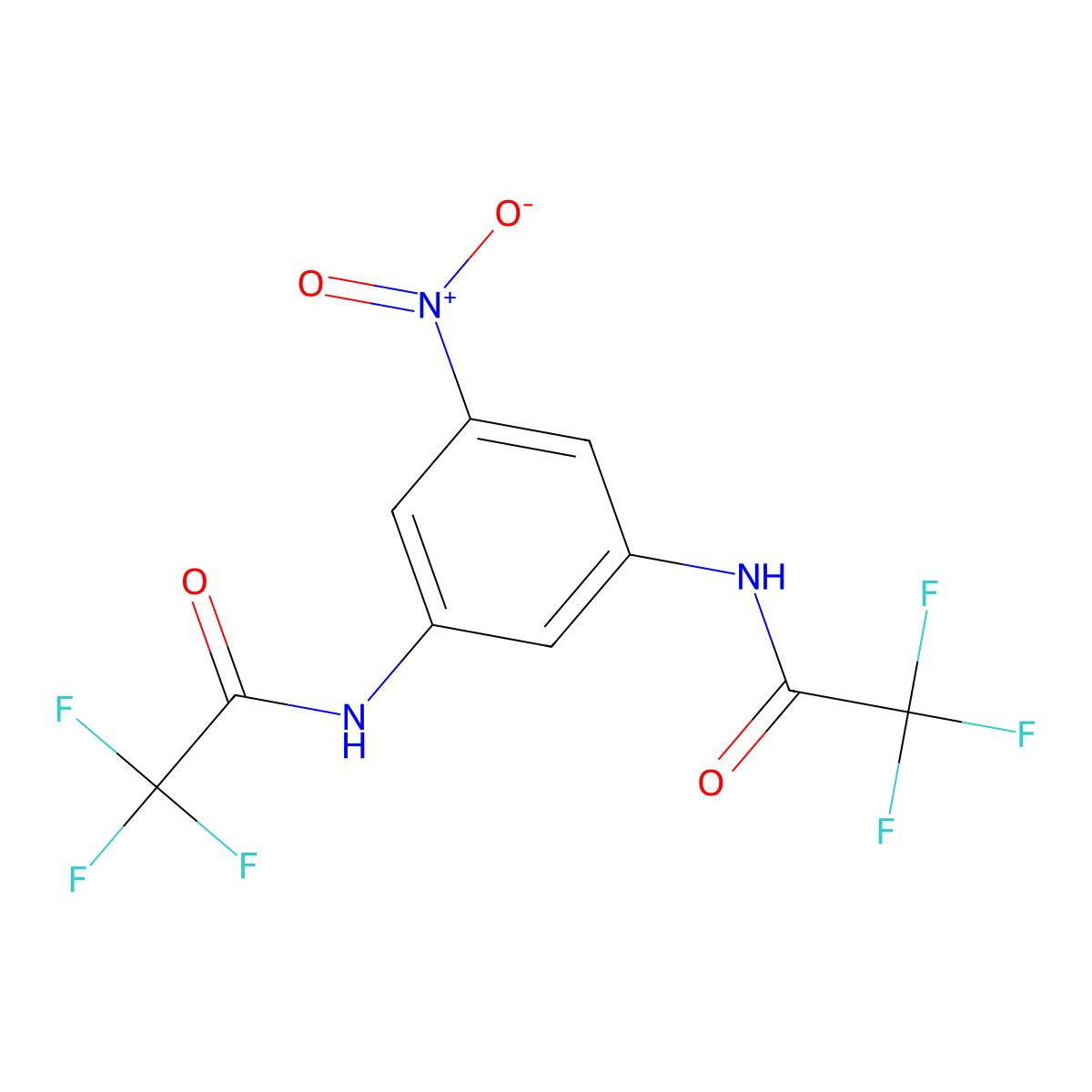 2,2,2-trifluoro-N-[3-nitro-5-[(2,2,2-trifluoroacetyl)amino]phenyl]acetamide molecular structure, CAS 352644-99-6