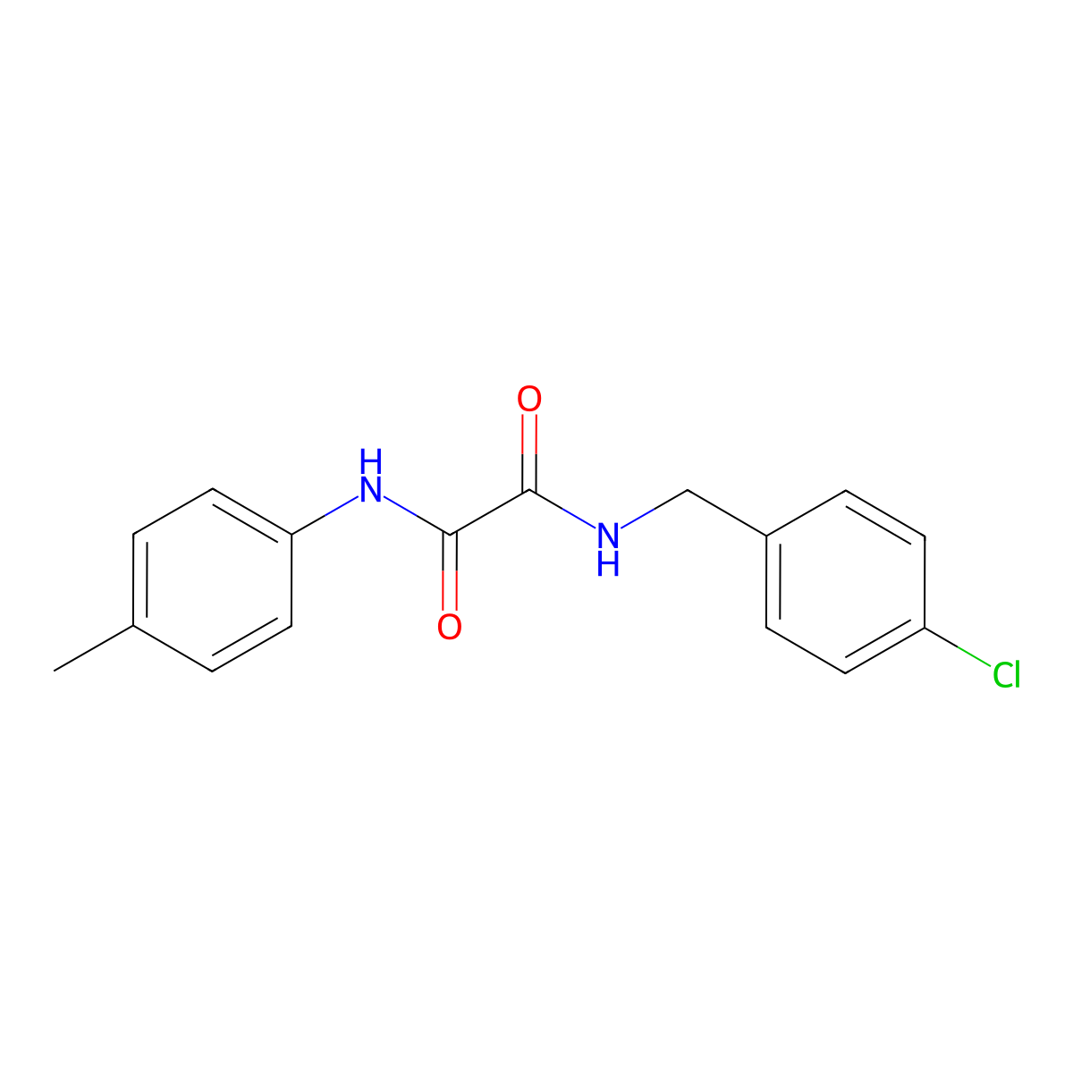 N-(4-chlorobenzyl)-N'-(4-methylphenyl)ethanediamide molecular structure, CAS 352645-08-0
