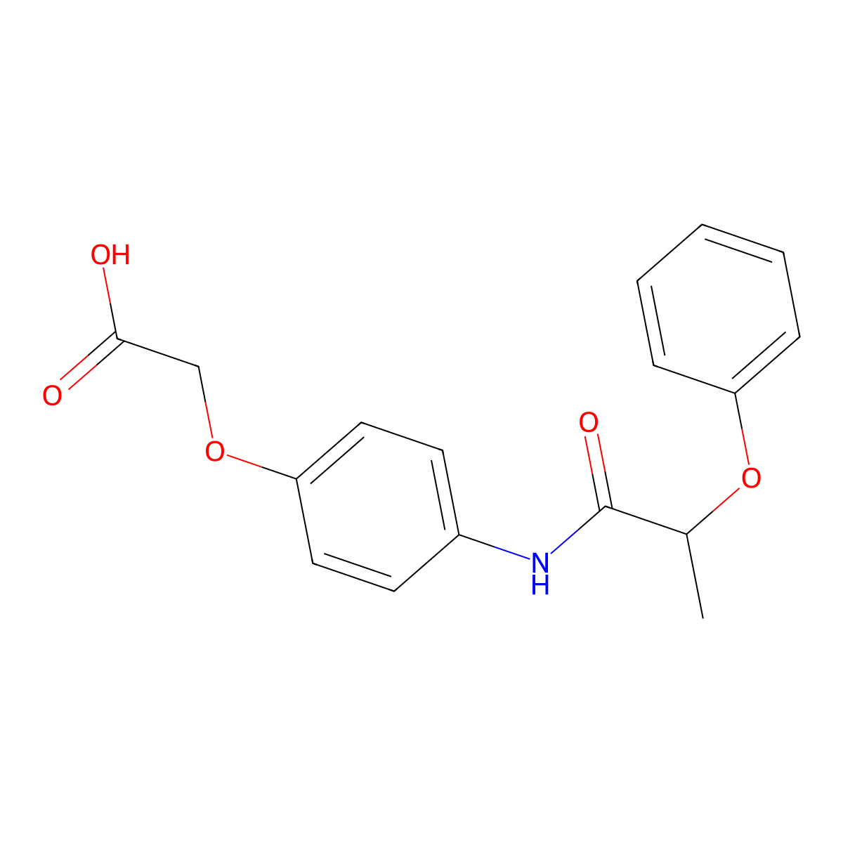 {4-[(2-Phenoxypropanoyl)amino]phenoxy}acetic acid molecular structure, CAS 352645-20-6