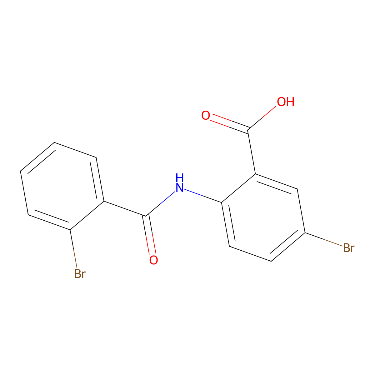 5-Bromo-2-(2-bromo-benzoylamino)-benzoic acid molecular structure, CAS 352645-21-7