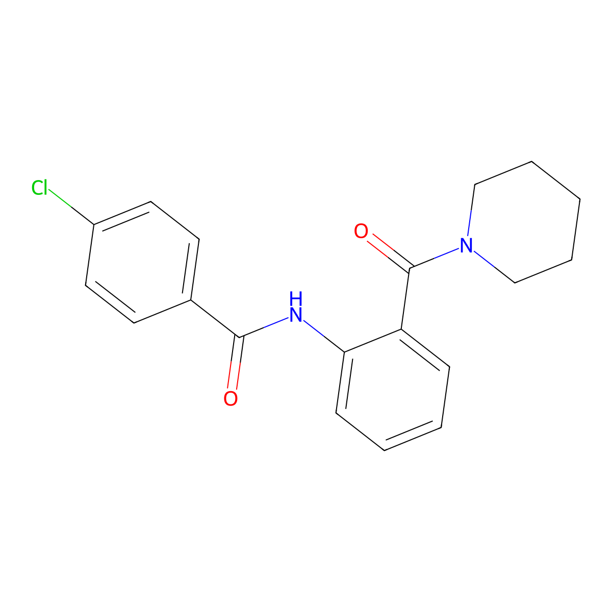 4-chloro-N-[2-(piperidine-1-carbonyl)phenyl]benzamide molecular structure, CAS 352646-64-1