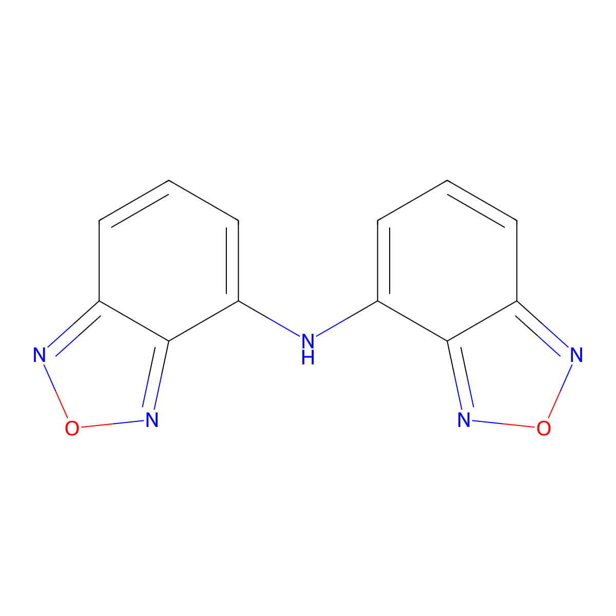 N-(2,1,3-benzoxadiazol-4-yl)-2,1,3-benzoxadiazol-4-amine molecular structure, CAS 352647-55-3