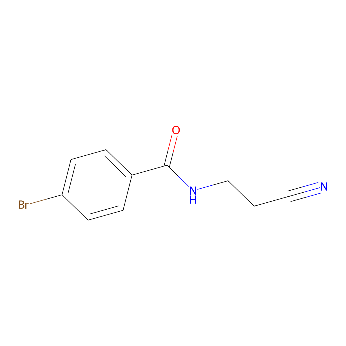 4-bromo-N-(2-cyanoethyl)benzamide molecular structure, CAS 352648-21-6