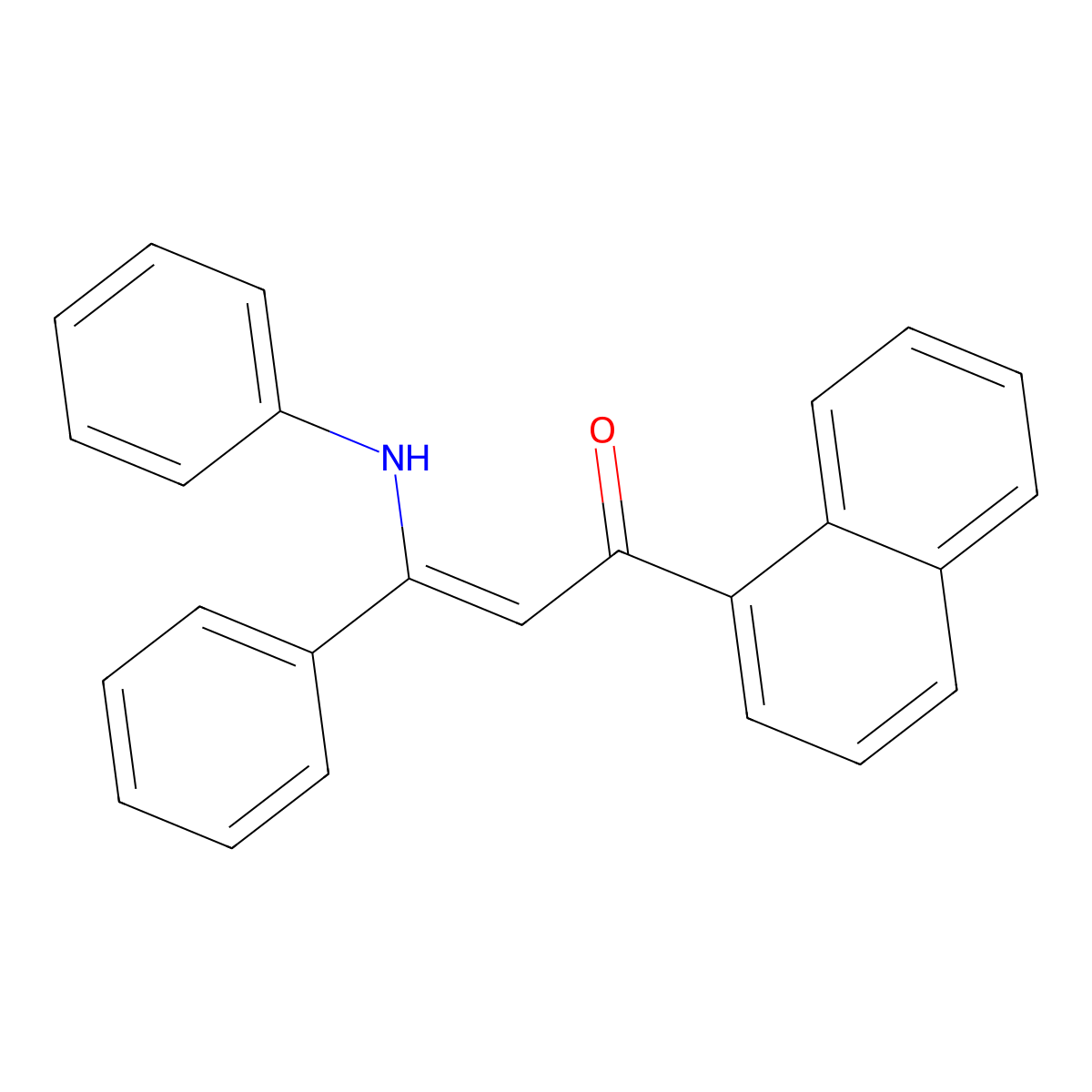 1-(1-Naphthalenyl)-3-phenyl-3-(phenylamino)-2-propen-1-one molecular structure, CAS 352648-22-7