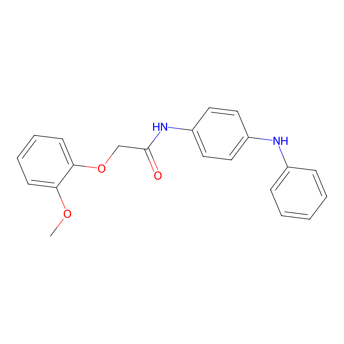 N-(4-anilinophenyl)-2-(2-methoxyphenoxy)acetamide molecular structure, CAS 352649-22-0