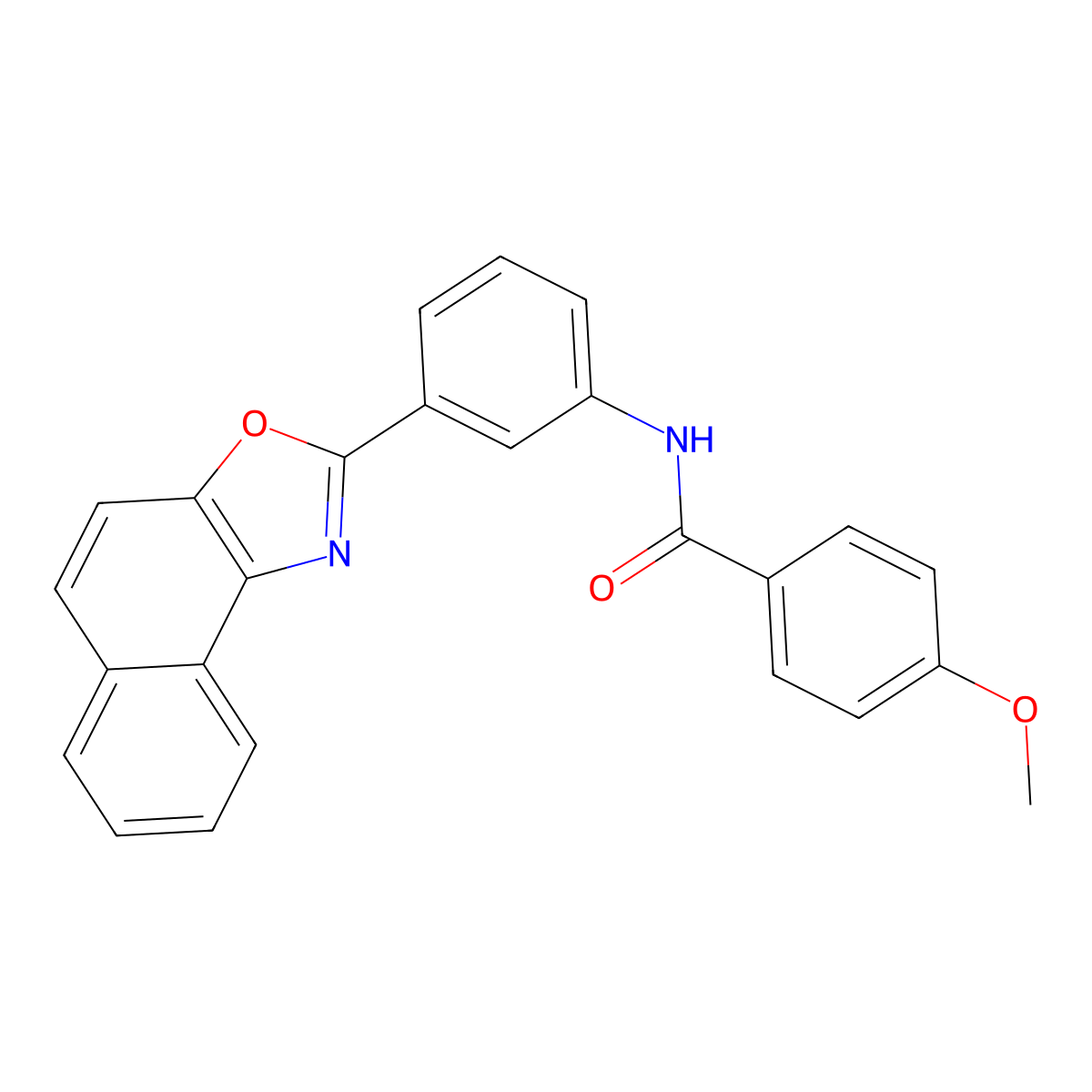 4-methoxy-N-(3-naphtho[1,2-d][1,3]oxazol-2-ylphenyl)benzamide molecular structure, CAS 352649-93-5