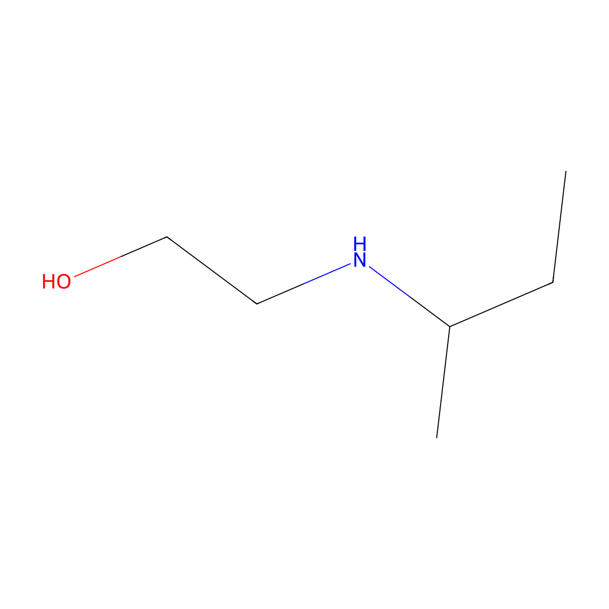 2-[(1-Methylpropyl)amino]ethanol molecular structure, CAS 35265-04-4