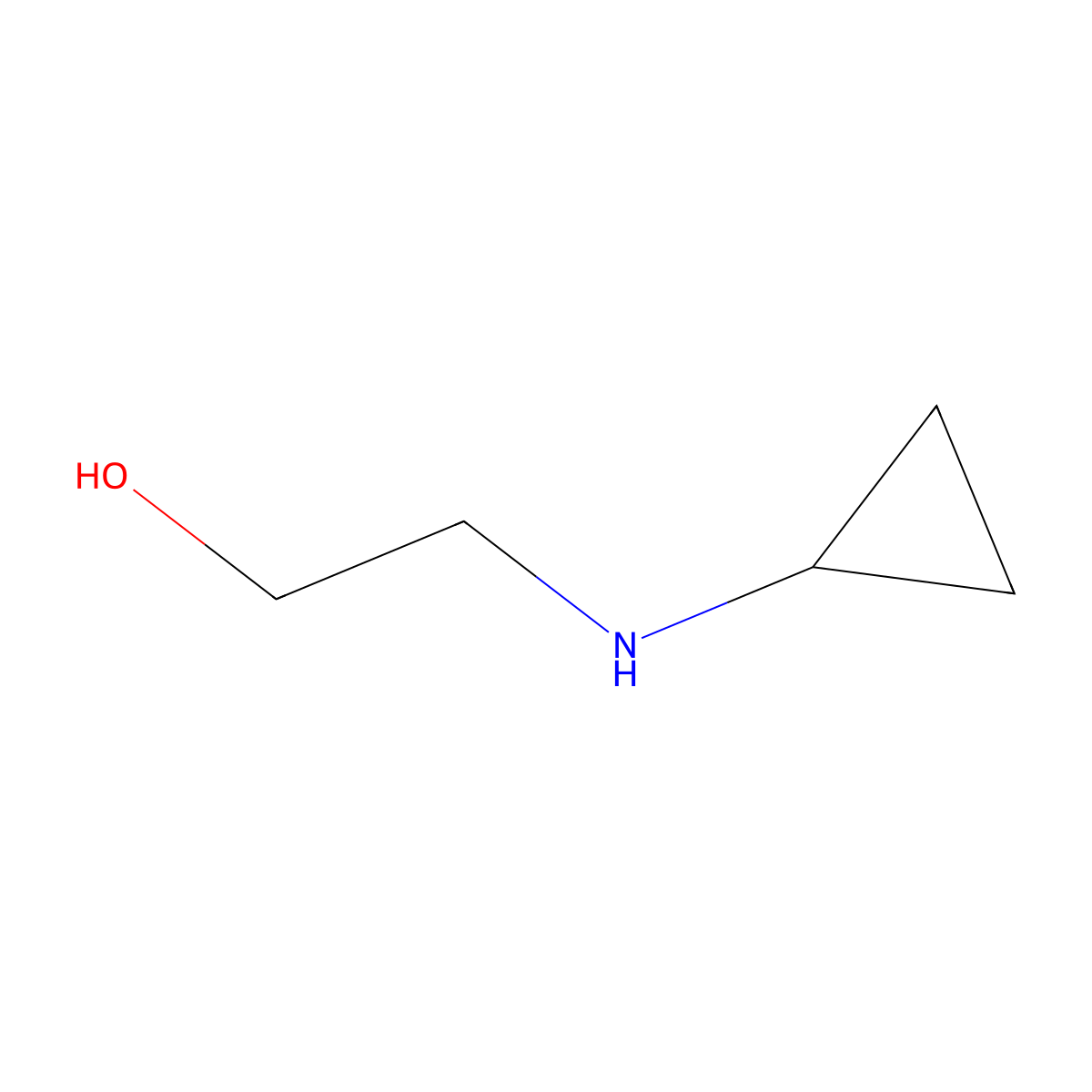 2-(Cyclopropylamino)ethan-1-ol molecular structure, CAS 35265-06-6
