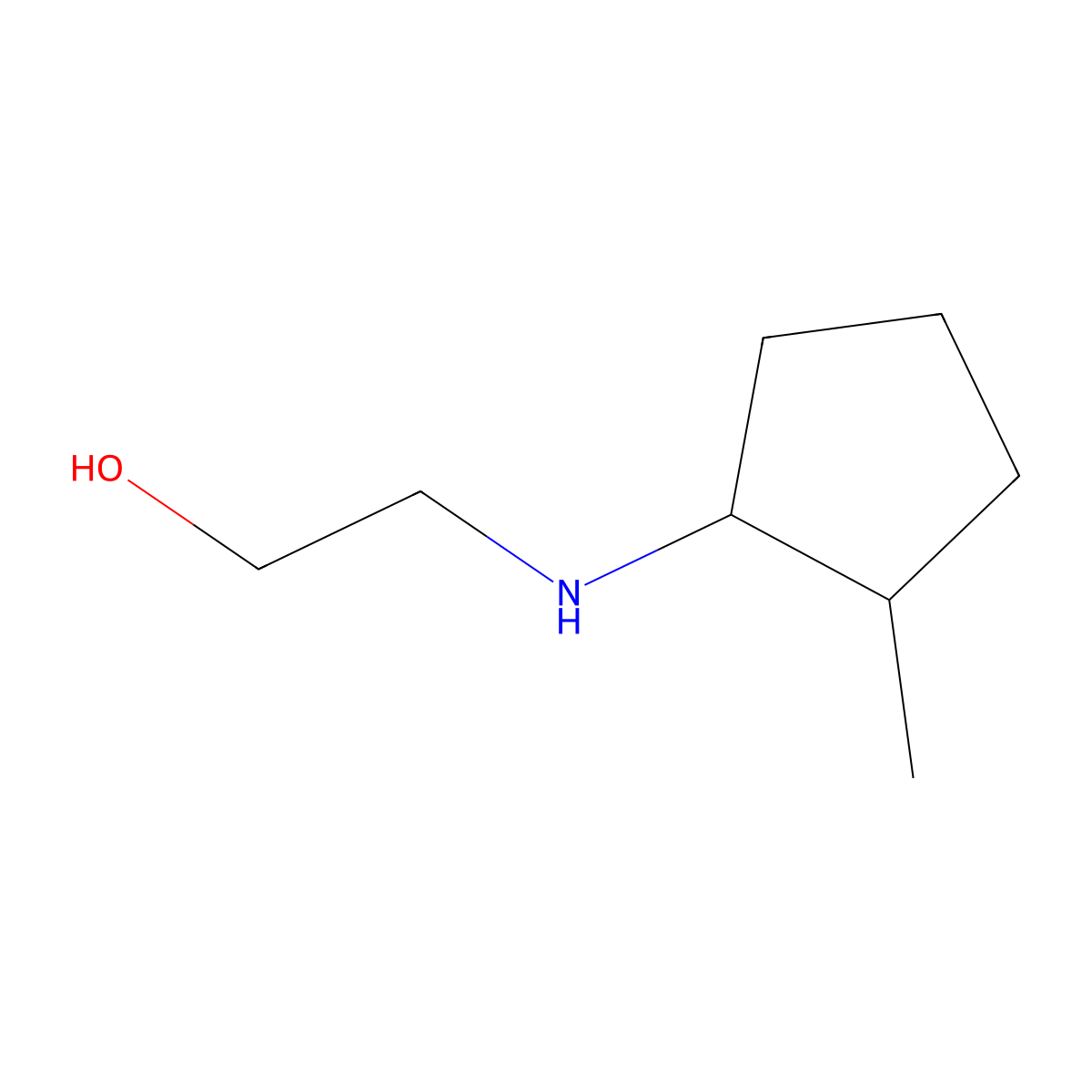 2-[(2-Methylcyclopentyl)amino]ethan-1-ol molecular structure, CAS 35265-10-2