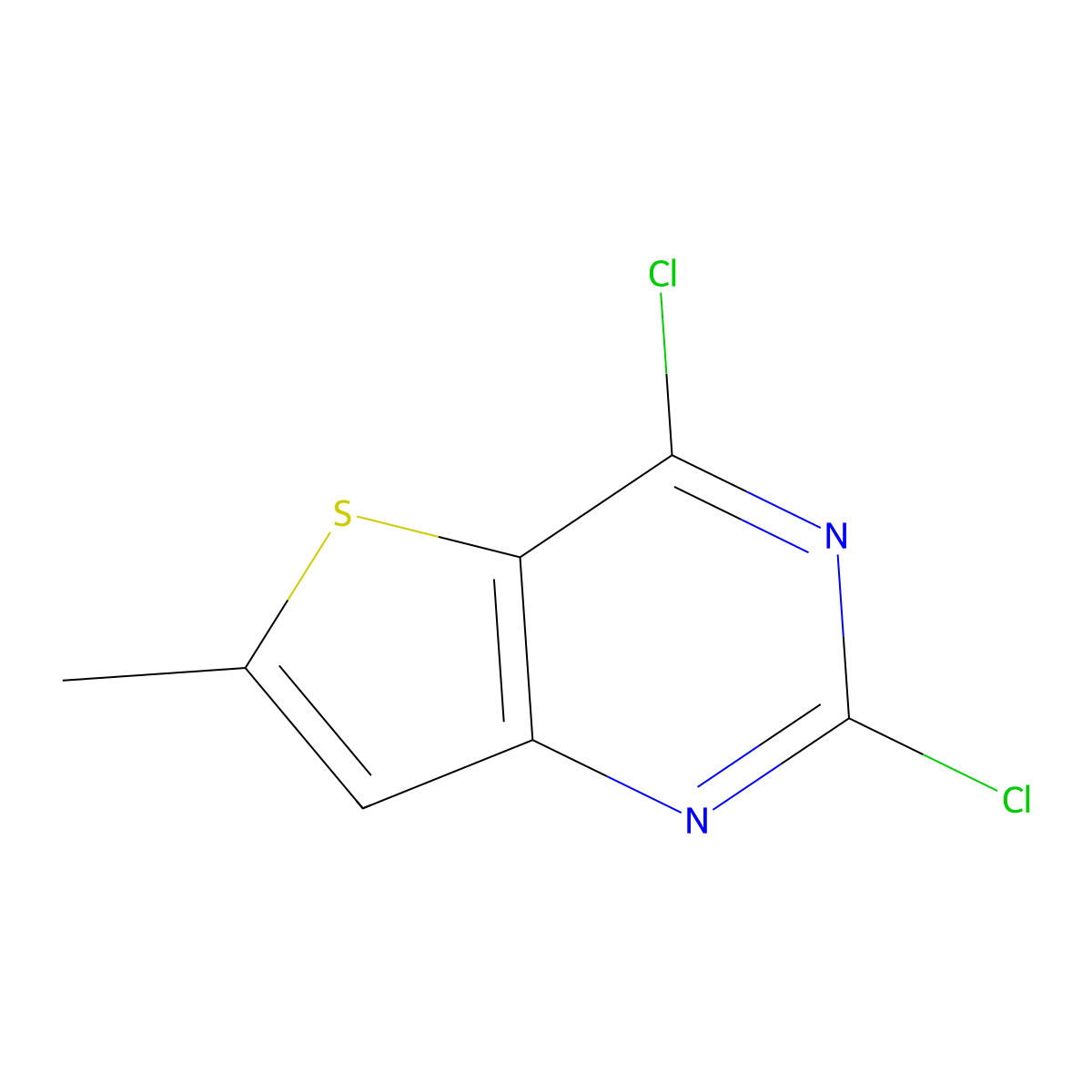 2,4-Dichloro-6-methylthieno[3,2-d]pyrimidine molecular structure, CAS 35265-82-8