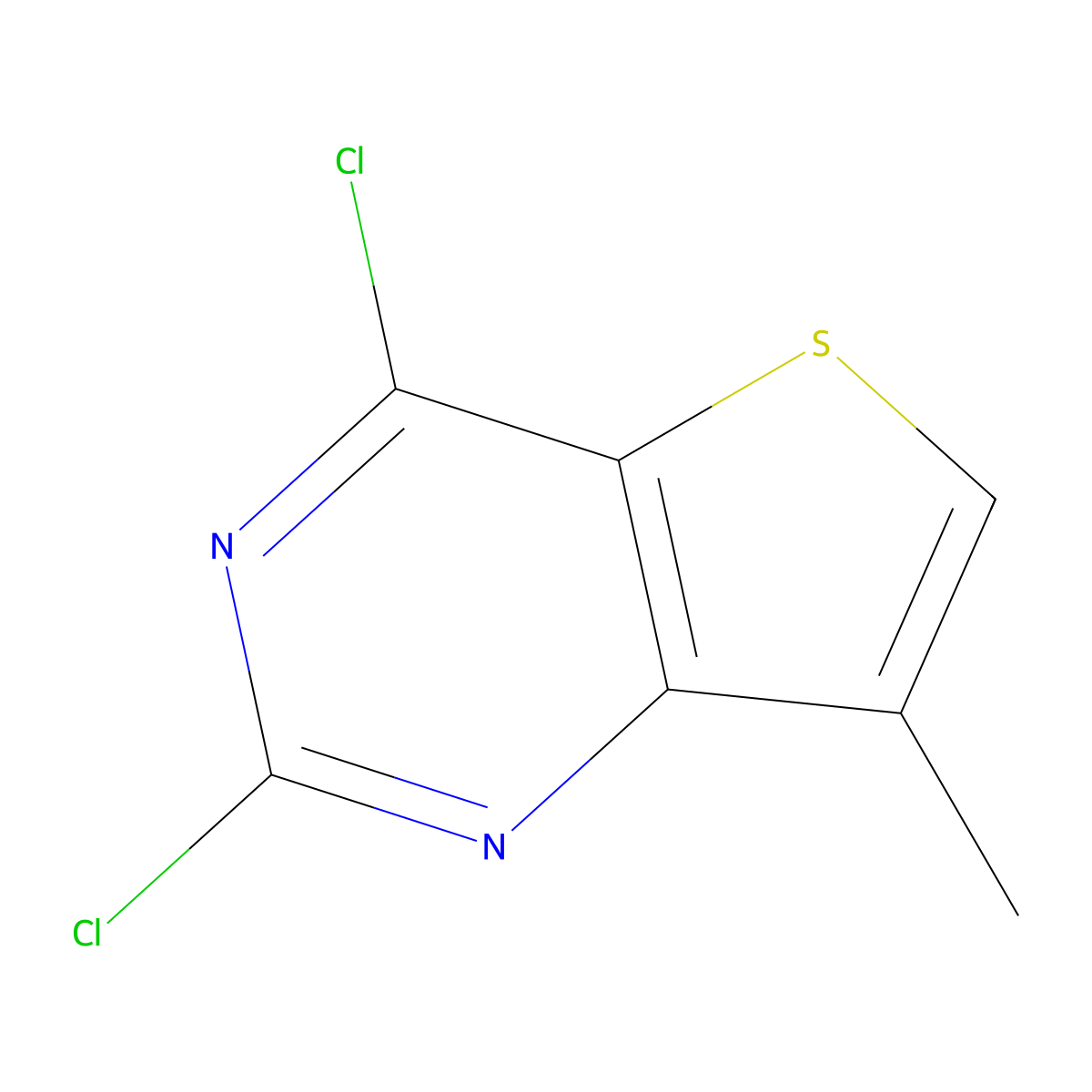 2,4-Dichloro-7-methylthieno(3,2-d)pyrimidine molecular structure, CAS 35265-83-9