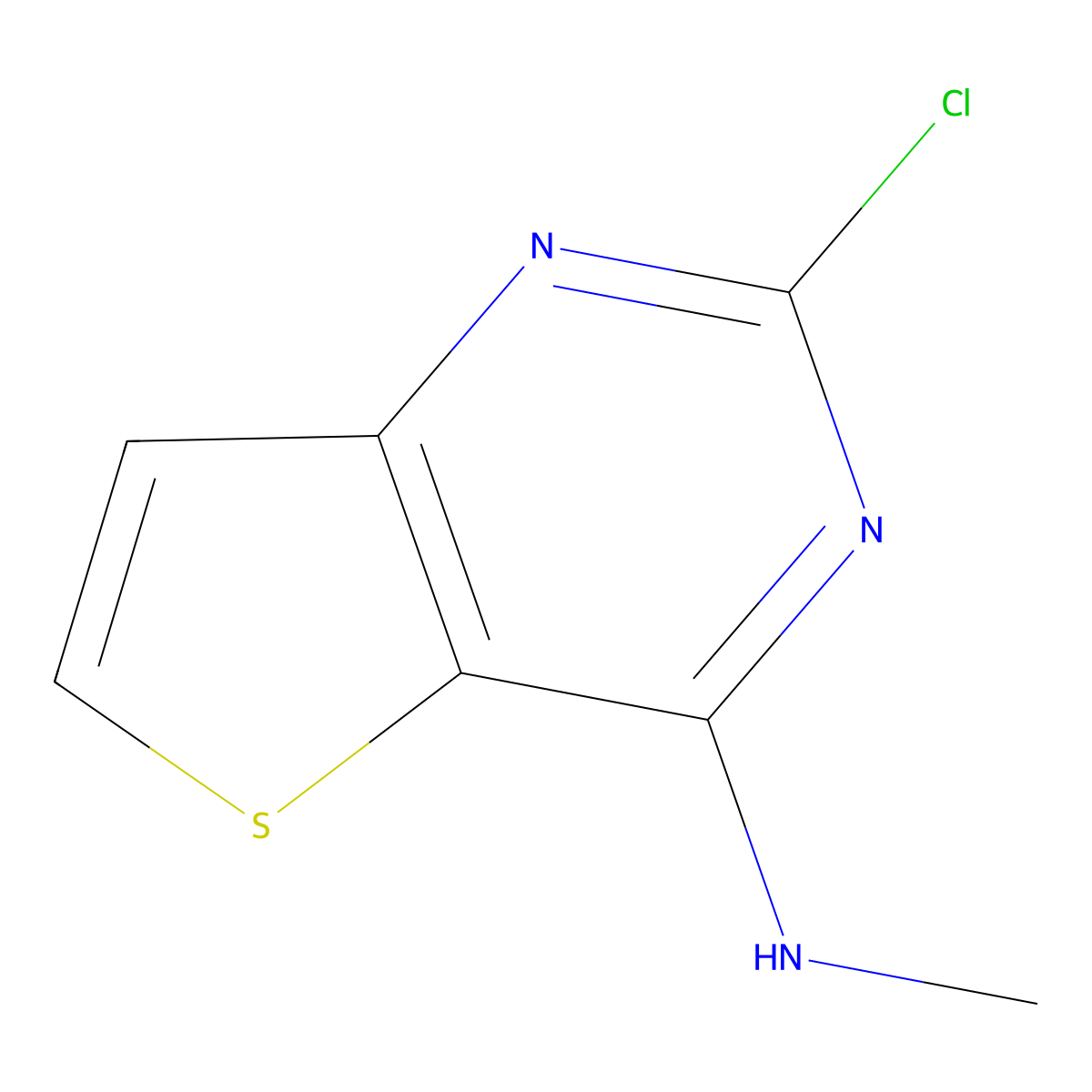 2-Chloro-N-methylthieno[3,2-d]pyrimidin-4-amine molecular structure, CAS 35265-86-2