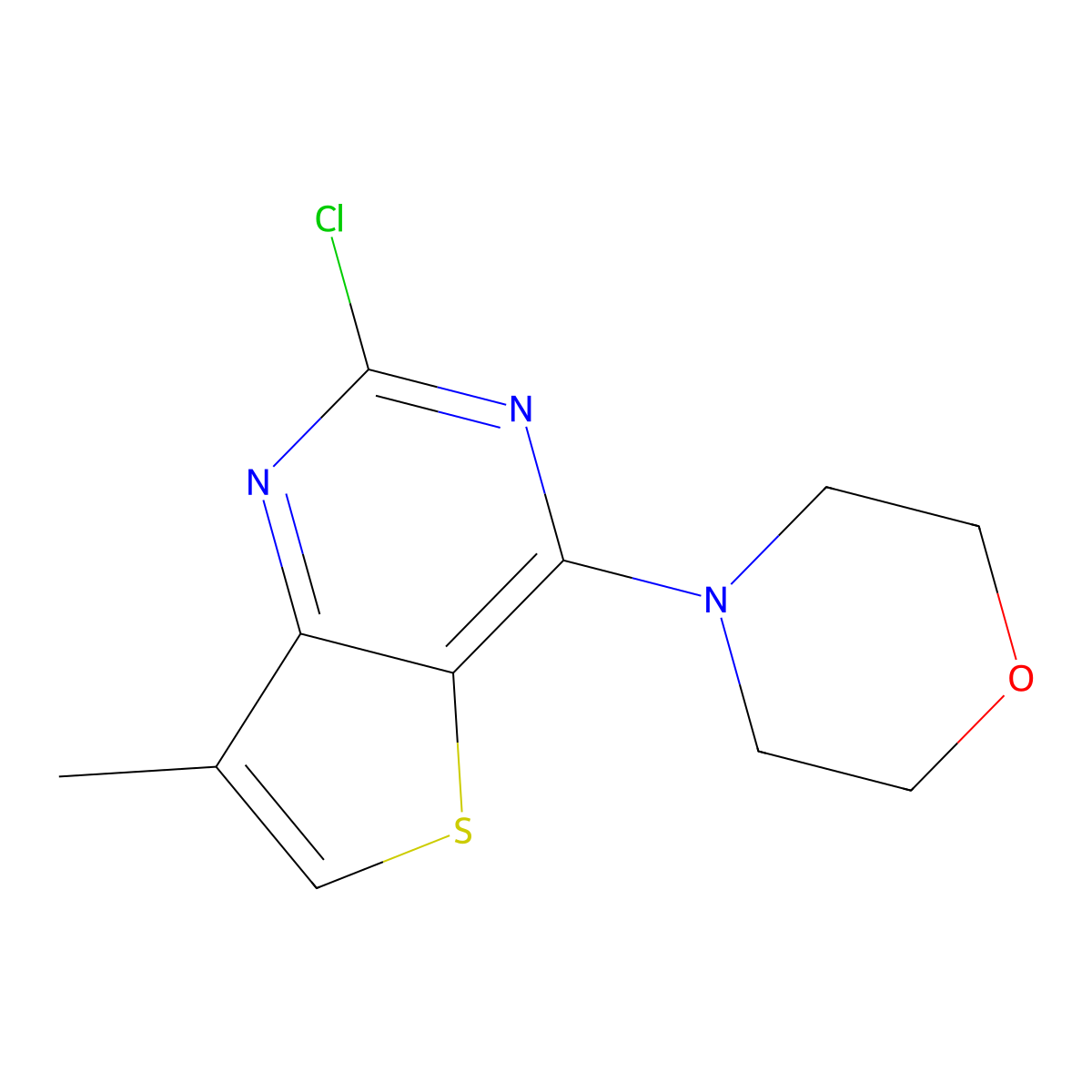 4-(2-Chloro-7-methylthieno[3,2-d]pyrimidin-4-yl)morpholine molecular structure, CAS 35265-88-4