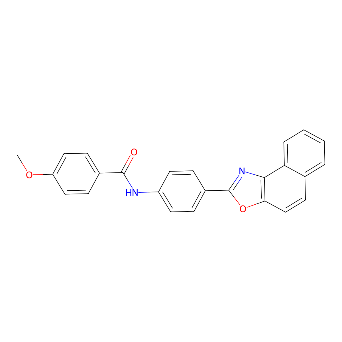 N-(4-benzo[e][1,3]benzoxazol-2-ylphenyl)-4-methoxybenzamide molecular structure, CAS 352650-01-2