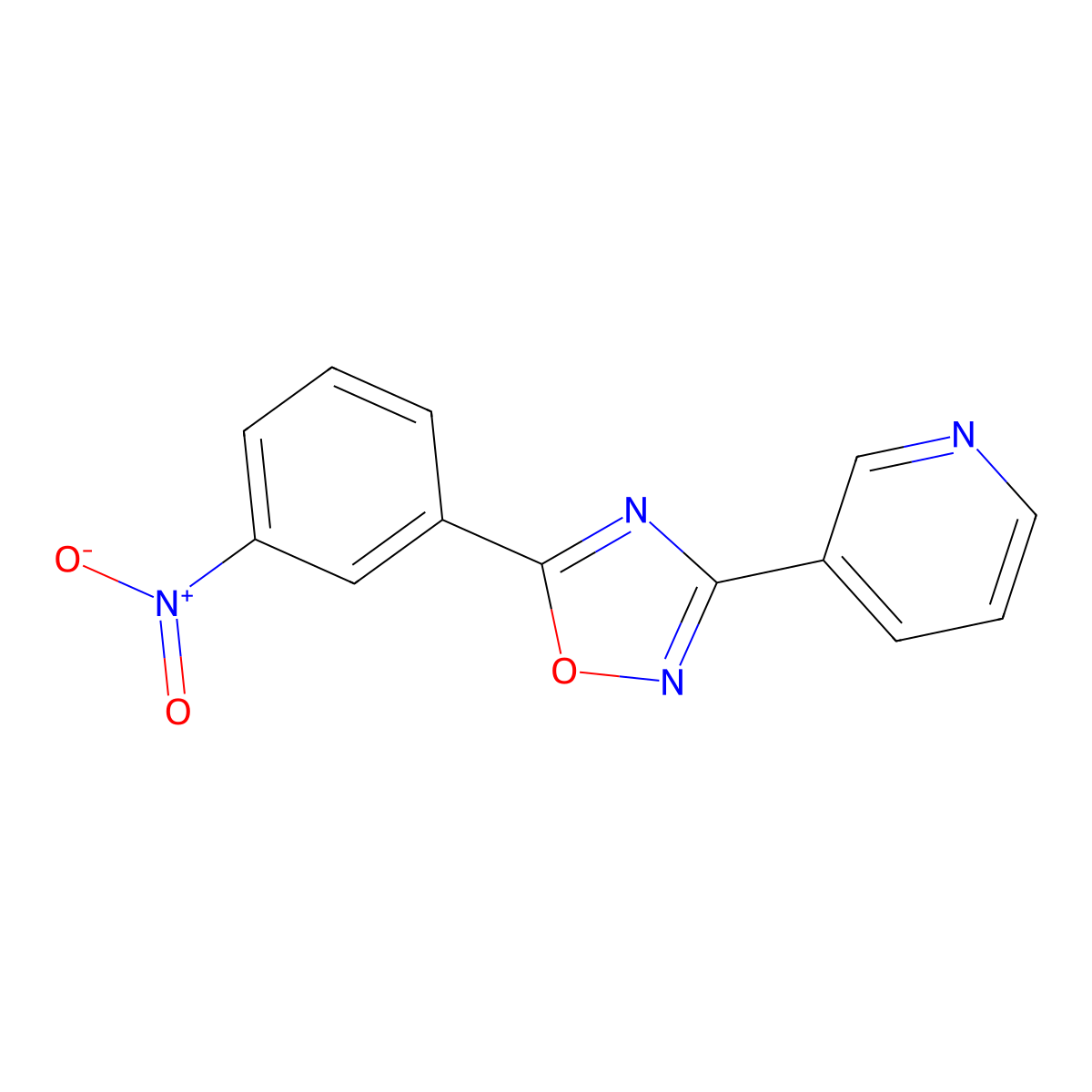 5-(3-Nitrophenyl)-3-(pyridin-3-yl)-1,2,4-oxadiazole molecular structure, CAS 352650-18-1