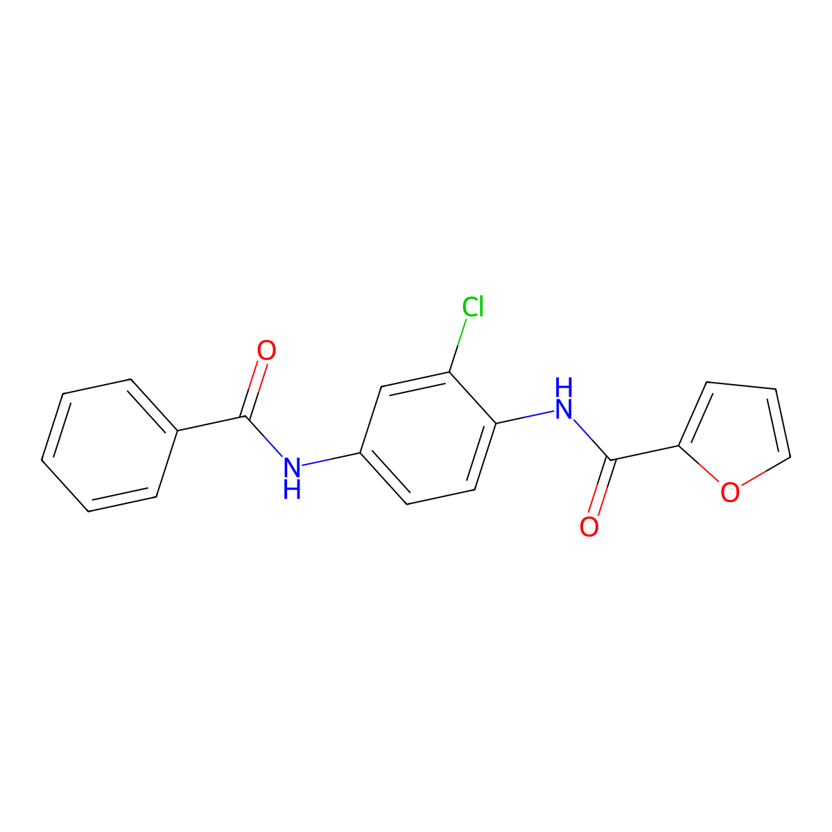 N-(4-benzamido-2-chlorophenyl)furan-2-carboxamide molecular structure, CAS 352650-63-6