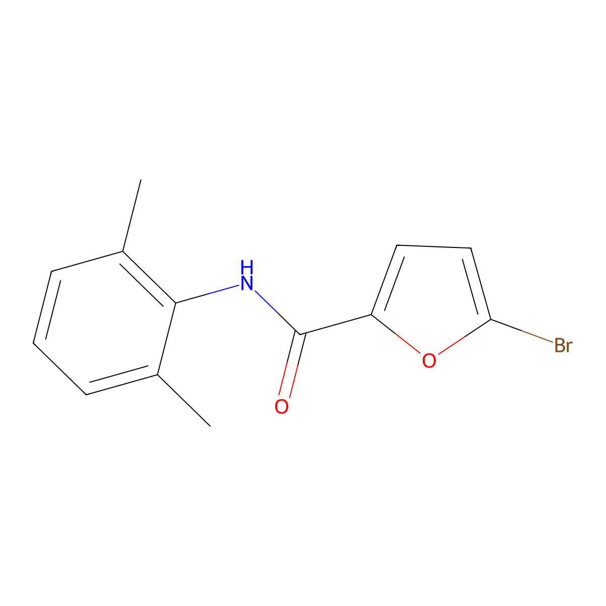 5-bromo-N-(2,6-dimethylphenyl)furan-2-carboxamide molecular structure, CAS 352651-00-4