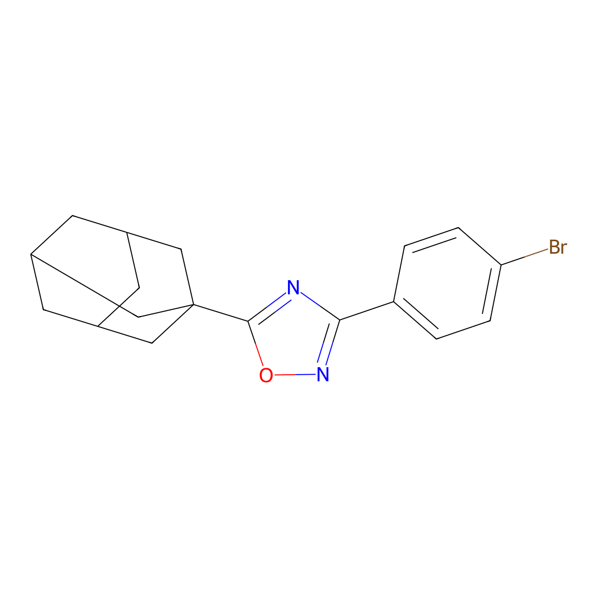 5-(1-Adamantyl)-3-(4-bromophenyl)-1,2,4-oxadiazole molecular structure, CAS 352651-33-3