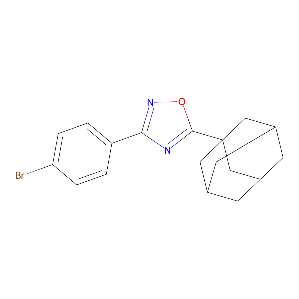 5-(1-Adamantyl)-3-(4-bromophenyl)-1,2,4-oxadiazole molecular structure, CAS 352651-33-3