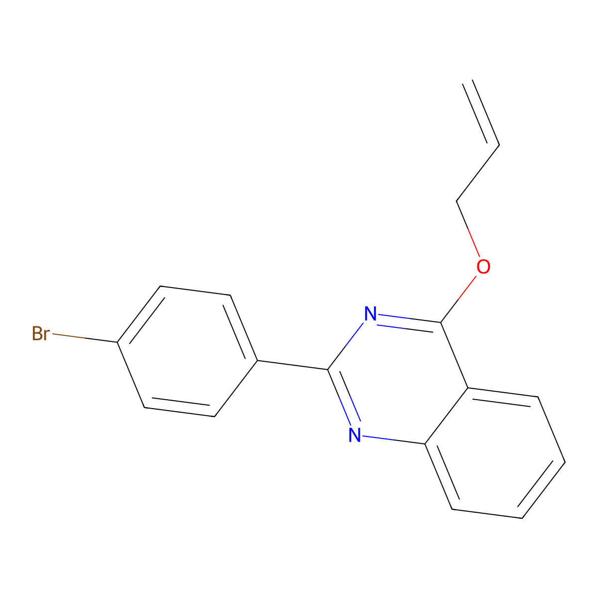 2-(4-Bromophenyl)-4-prop-2-enoxyquinazoline molecular structure, CAS 352657-27-3
