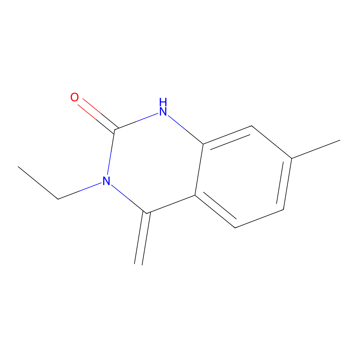 3-ethyl-7-methyl-4-methylidene-1H-quinazolin-2-one molecular structure, CAS 352658-41-4