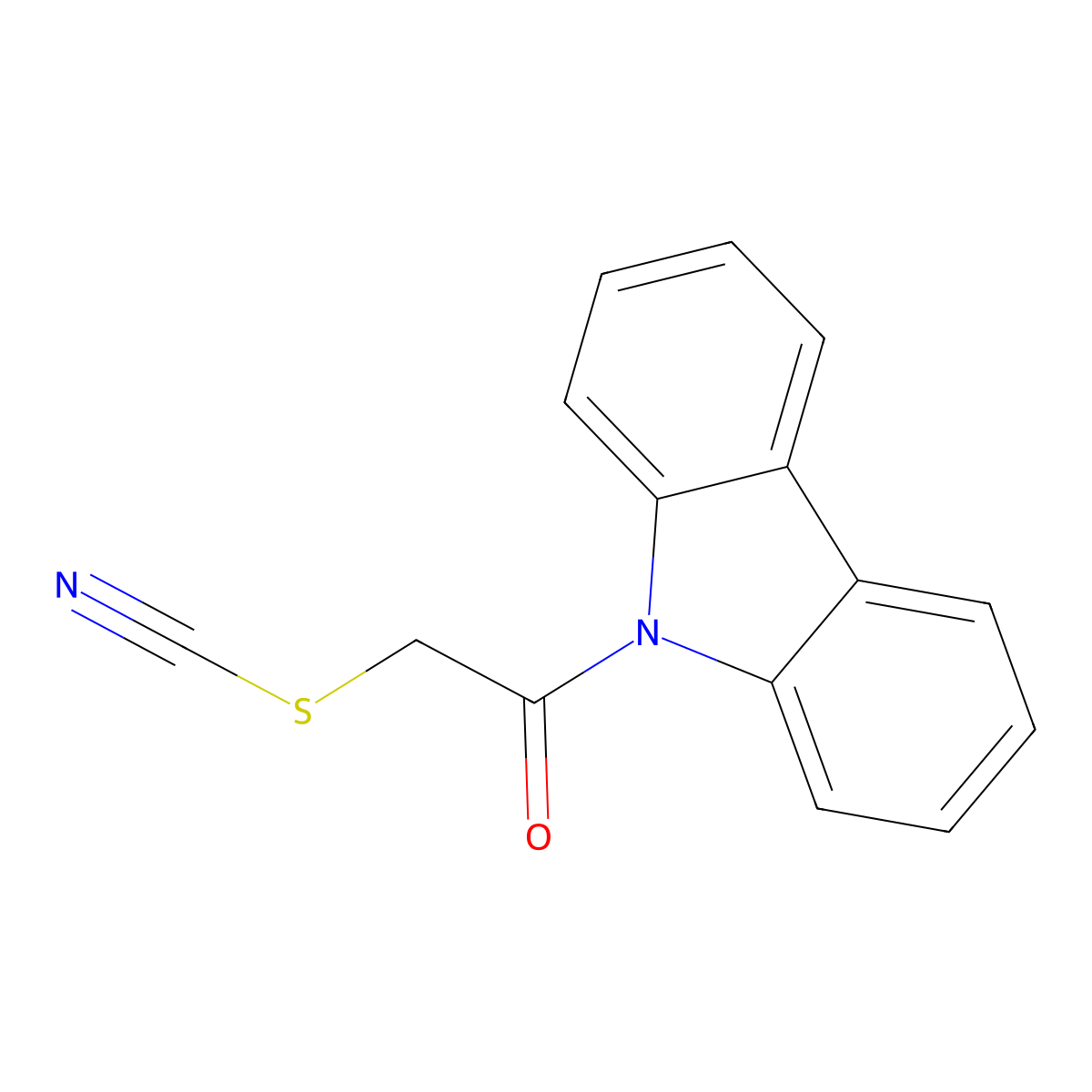 (2-Carbazol-9-yl-2-oxoethyl) thiocyanate molecular structure, CAS 352659-69-9